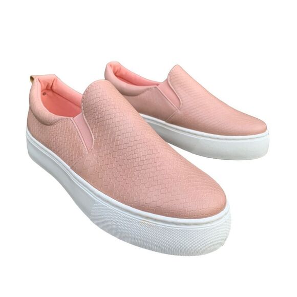 New! Journee Partrice Blush Print Platform Slip on Sneakers Shoes sz 9 - Picture 6 of 13